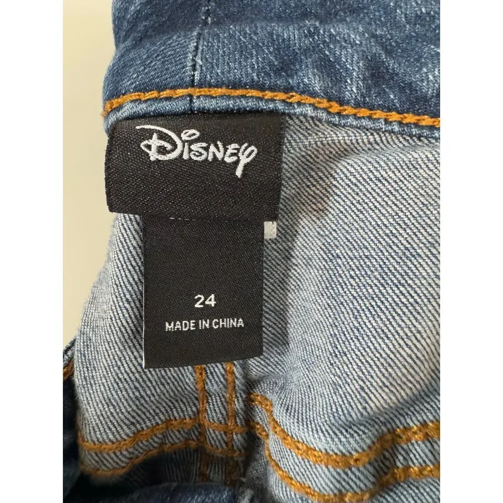 Disney Mickey Mouse Medium Wash Boyfriend Jean with Patches‎ Women's Size 24 - Picture 6 of 7